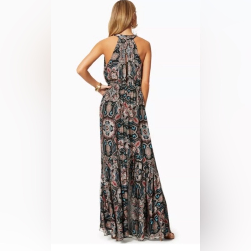 Ramy Brook Printed Savanna Paisley Print Silk Blend Maxi Dress Size Small - Picture 2 of 14